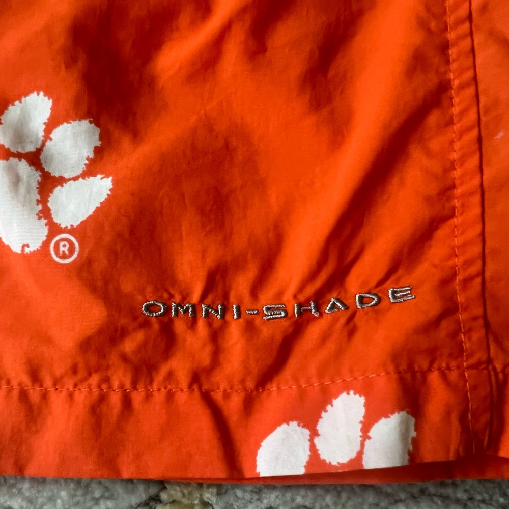 Columbia PFG Clemson Tigers Shorts Mens XL Swim Trunks Board Orange Football - Picture 2 of 7